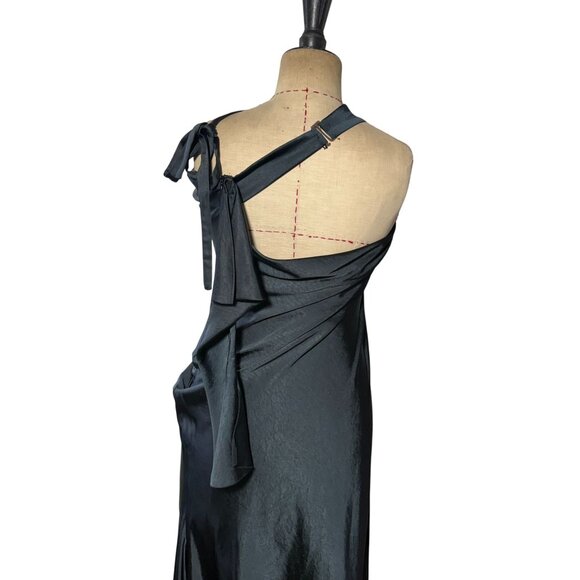 Oh Polly Halter Neck Sleeveless Dress Women's 4 Gray Evening Party/Cocktail - Picture 4 of 9